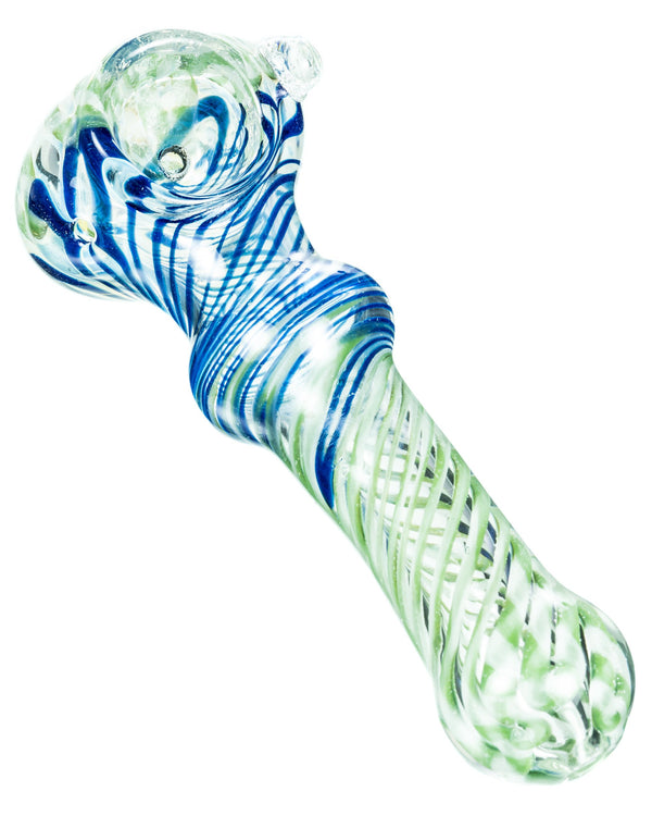Blue Swirled Hand Pipe