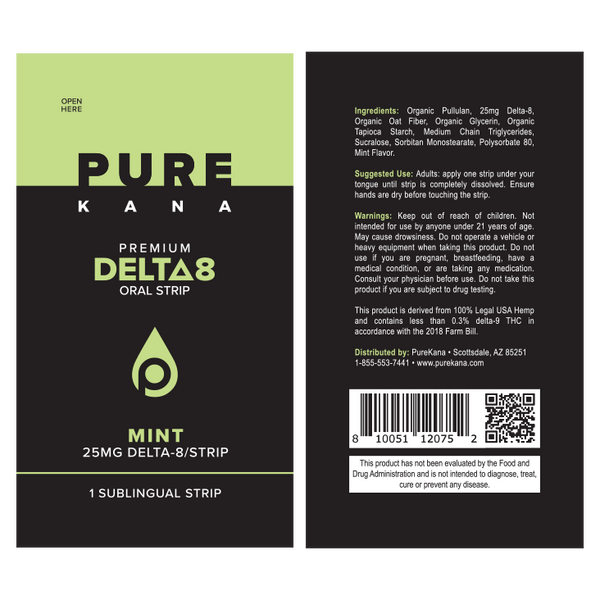 PureKana Delta 8 Mint Oral Strip 25mg