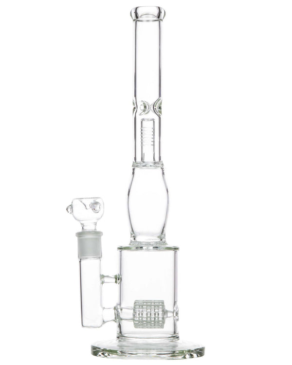 scientific glass pipe with matrix and honeycomb perc