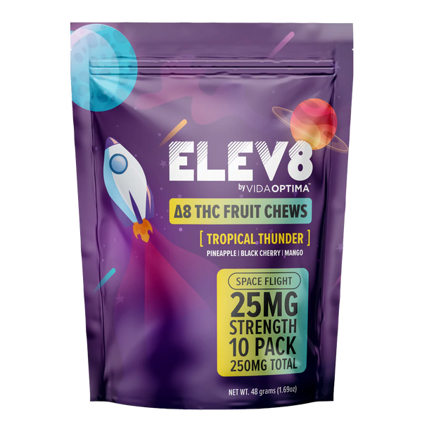 Elev8™ Delta 8 Fruit Chews, Tropical Thunder