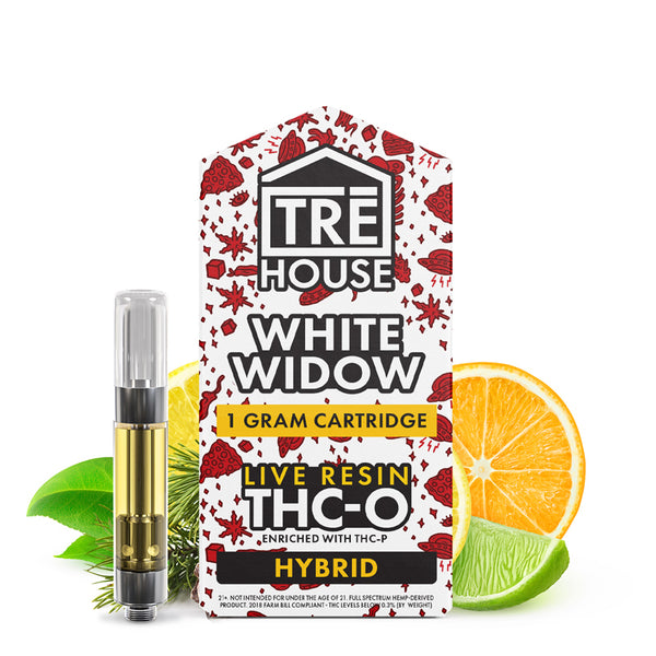 Live Resin THC-O Cartridge + THC-P – White Widow – Hybrid 1g