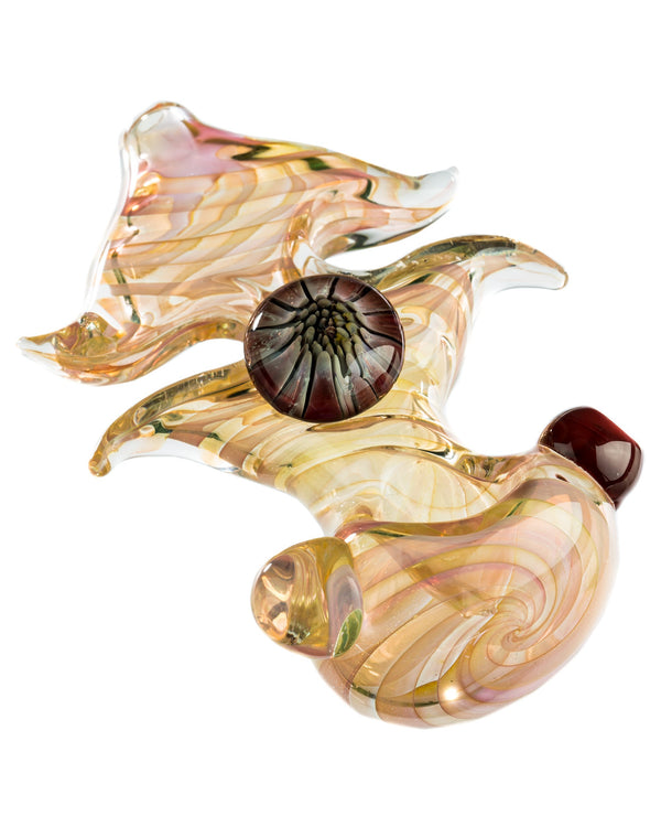 Finger Pinched Spiral Fumed Spoon Pipe