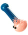 Pink Fritted Two Tone Spoon Pipe w/ Black Marbles