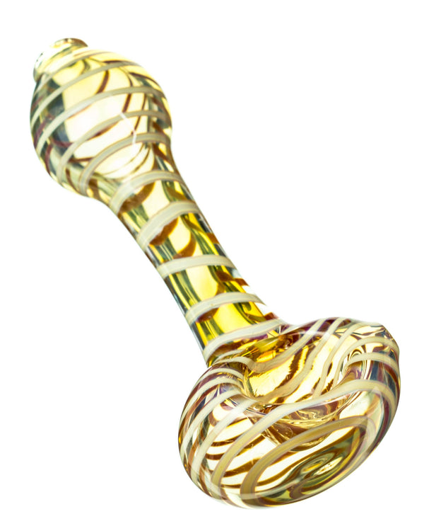 Ivory Full Spiral Fumed Mini Spoon Pipe