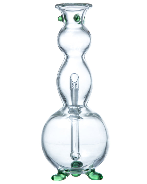 clear and green snowman beaker