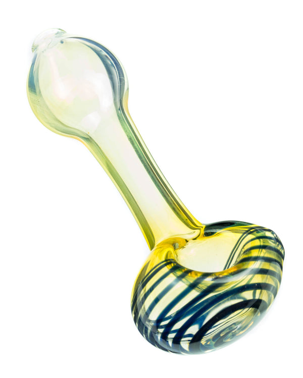 Blue Spiral Face Fumed Mini Spoon Pipe