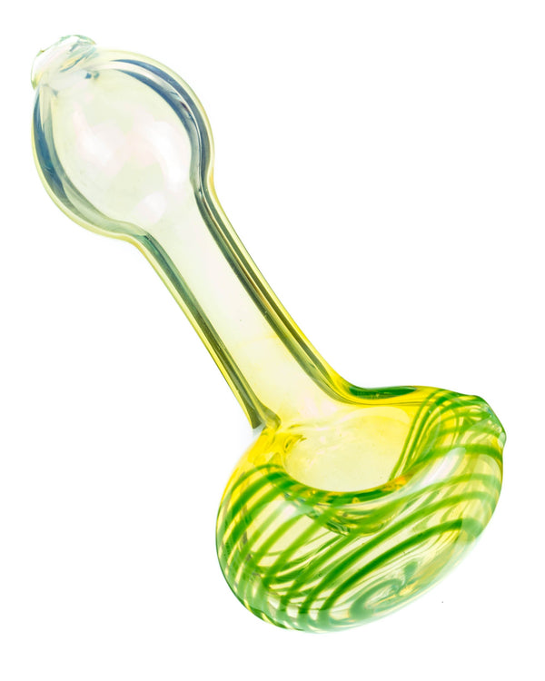 Green Spiral Face Fumed Mini Spoon Pipe