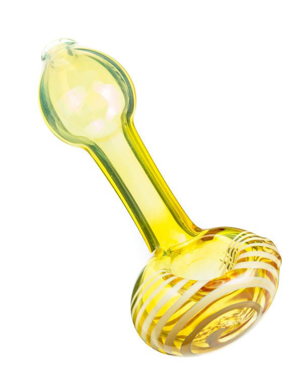Ivory Spiral Face Fumed Mini Spoon Pipe