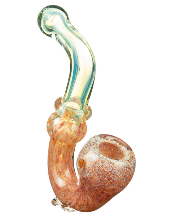 Standing Colored Glass Sherlock Pipe in Pink