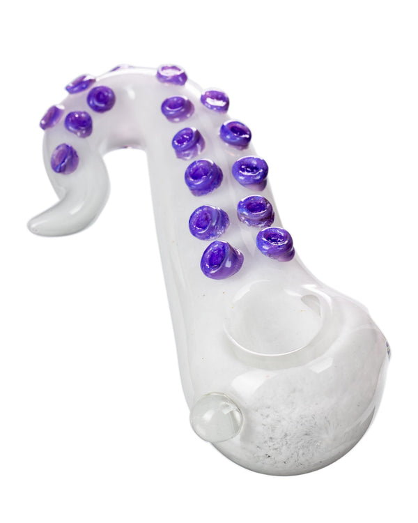 White and Purple Tentacle Spoon Pipe