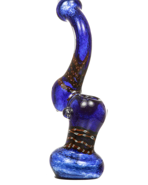 blue and white bubbler